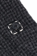 画像をギャラリービューアに読み込む, Y&#39;s for men TAB DETAIL PANTS with HAND STITCH / HOUNDSTOOTH WOOL (BLACK)