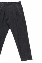 画像をギャラリービューアに読み込む, Y&#39;s for men TAB DETAIL PANTS with HAND STITCH / HOUNDSTOOTH WOOL (BLACK)