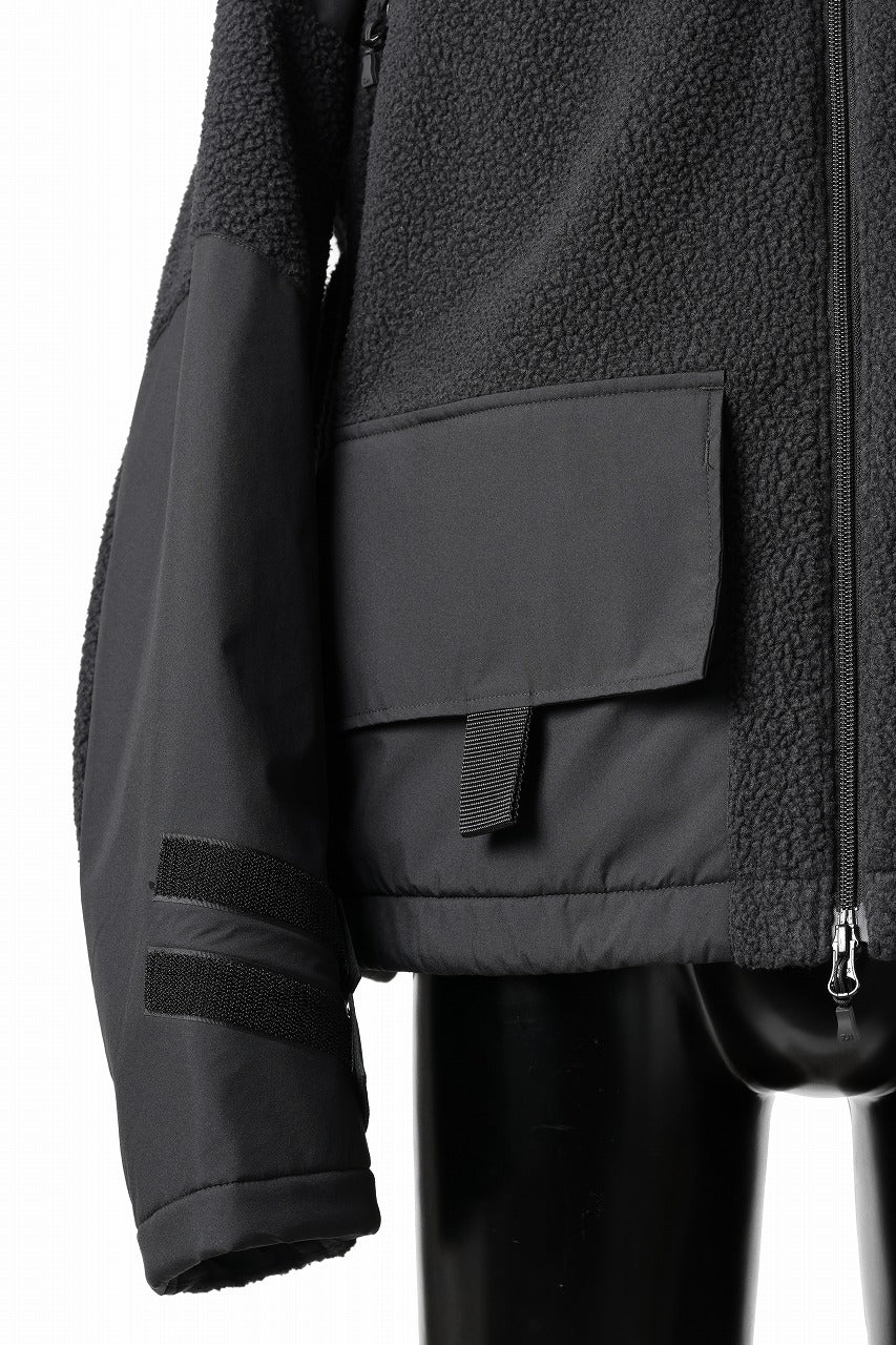 Load image into Gallery viewer, D-VEC x ALMOSTBLACK POLARTEC COAST GUARD.SHIRT BLOUSON / WINDSTOPPER BY GORE-TEX LABS 3L (BLACK)