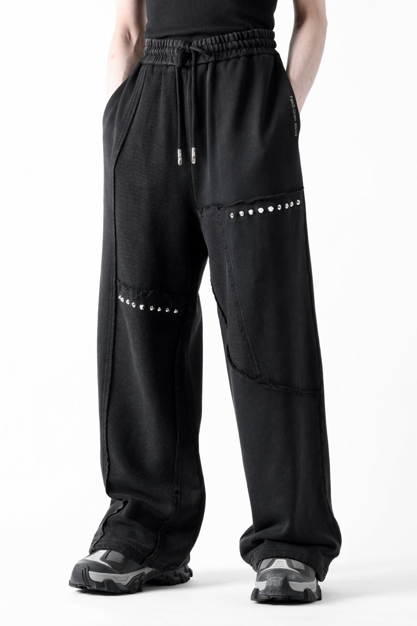 Feng Chen Wang PANELLED STRAIGHT SWEATPANTS (BLACK)