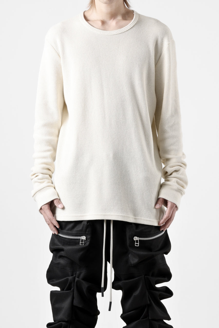 A.F ARTEFACT exclusive REGULAR FIT TOP / RIB KNIT JERSEY (IVORY)