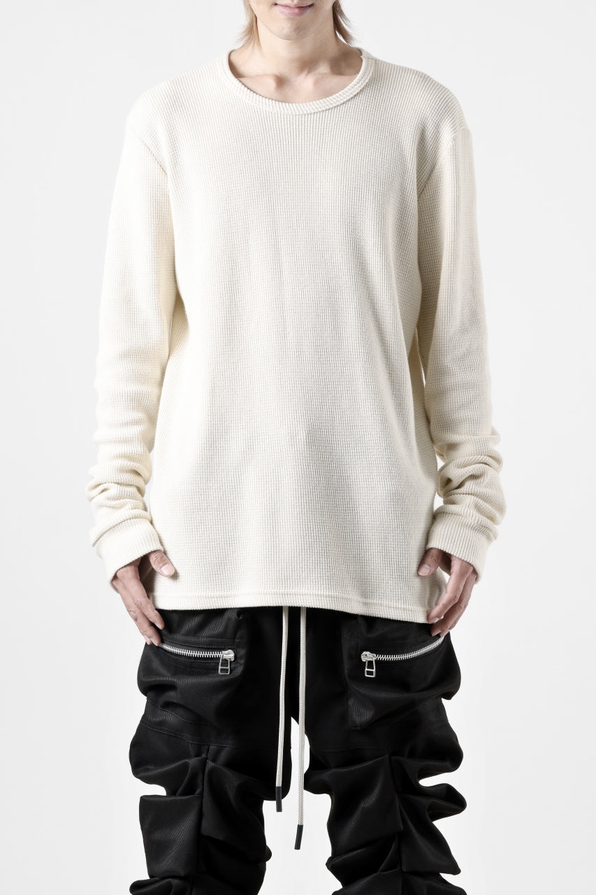 A.F ARTEFACT exclusive REGULAR FIT TOP / RIB KNIT JERSEY (IVORY)