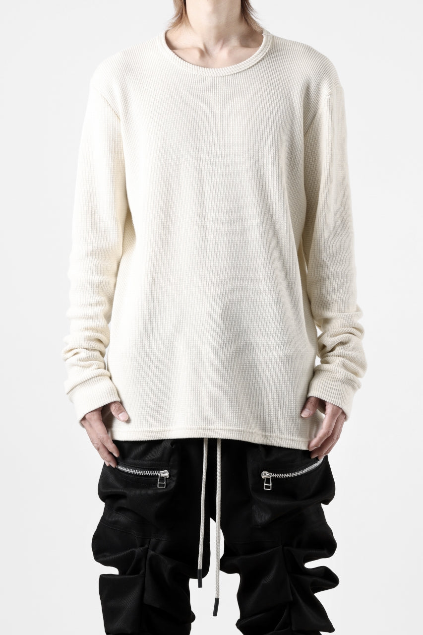 A.F ARTEFACT exclusive REGULAR FIT TOP / RIB KNIT JERSEY (IVORY)