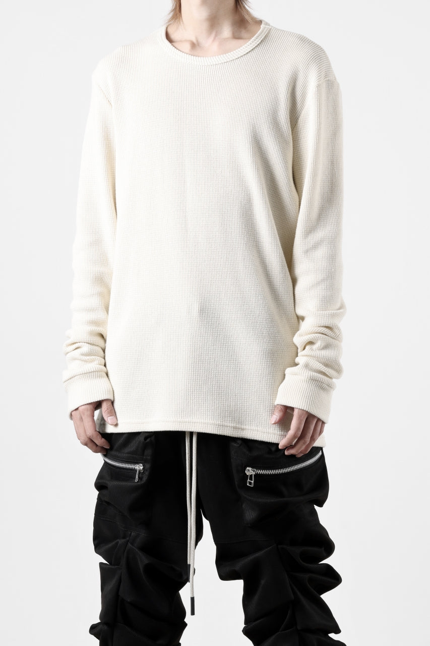 A.F ARTEFACT exclusive REGULAR FIT TOP / RIB KNIT JERSEY (IVORY)