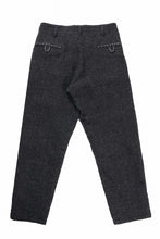 画像をギャラリービューアに読み込む, Y&#39;s for men TAB DETAIL PANTS with HAND STITCH / HOUNDSTOOTH WOOL (BLACK)