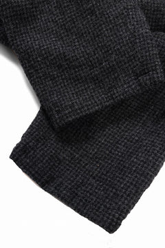 画像をギャラリービューアに読み込む, Y&#39;s for men TAB DETAIL PANTS with HAND STITCH / HOUNDSTOOTH WOOL (BLACK)