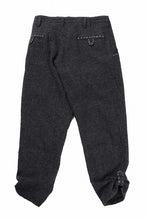 画像をギャラリービューアに読み込む, Y&#39;s for men TAB DETAIL PANTS with HAND STITCH / HOUNDSTOOTH WOOL (BLACK)