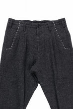 画像をギャラリービューアに読み込む, Y&#39;s for men TAB DETAIL PANTS with HAND STITCH / HOUNDSTOOTH WOOL (BLACK)