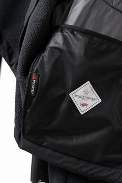 Load image into Gallery viewer, D-VEC x ALMOSTBLACK POLARTEC COAST GUARD.SHIRT BLOUSON / WINDSTOPPER BY GORE-TEX LABS 3L (BLACK)