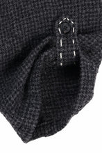 画像をギャラリービューアに読み込む, Y&#39;s for men TAB DETAIL PANTS with HAND STITCH / HOUNDSTOOTH WOOL (BLACK)