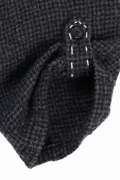 画像をギャラリービューアに読み込む, Y&#39;s for men TAB DETAIL PANTS with HAND STITCH / HOUNDSTOOTH WOOL (BLACK)