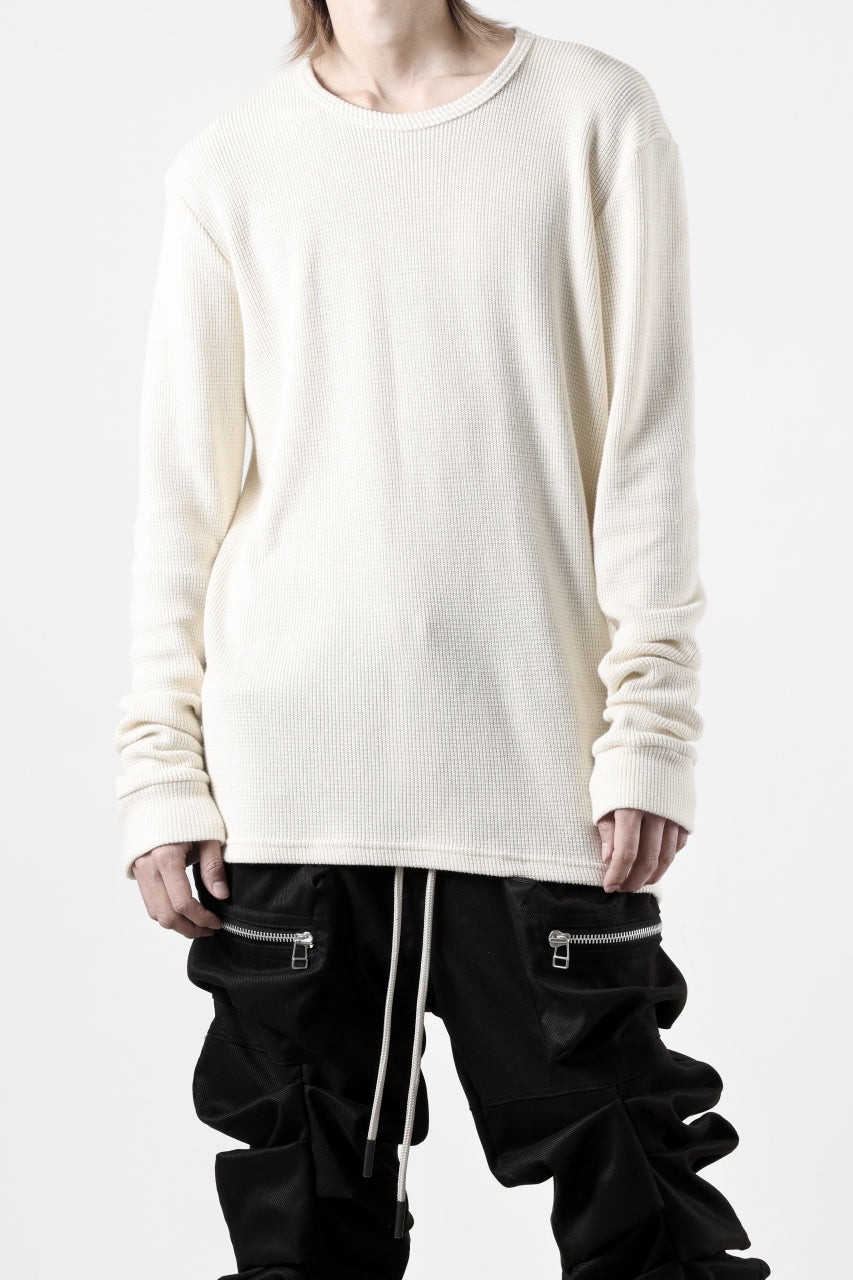 A.F ARTEFACT exclusive REGULAR FIT TOP / RIB KNIT JERSEY (IVORY)