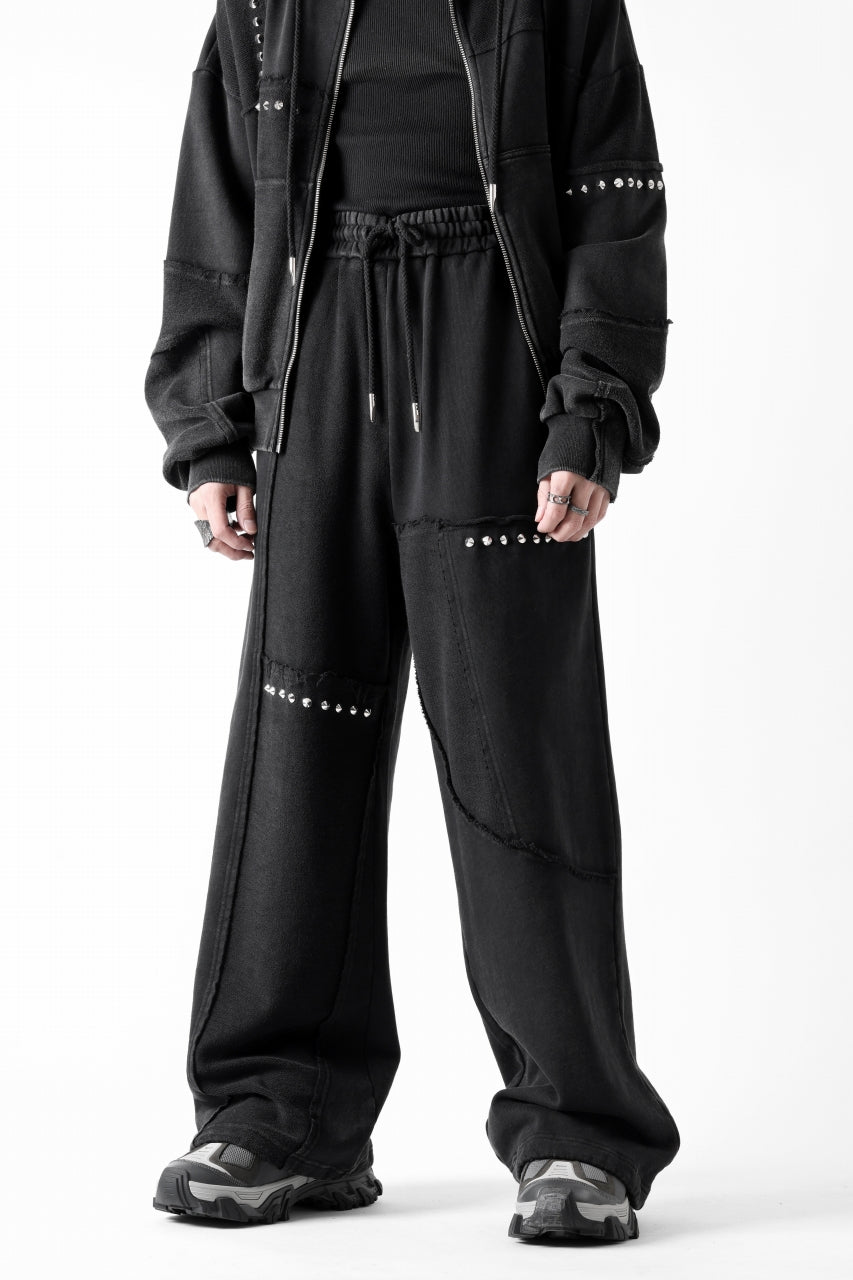 Feng Chen Wang PANELLED STRAIGHT SWEATPANTS (BLACK)