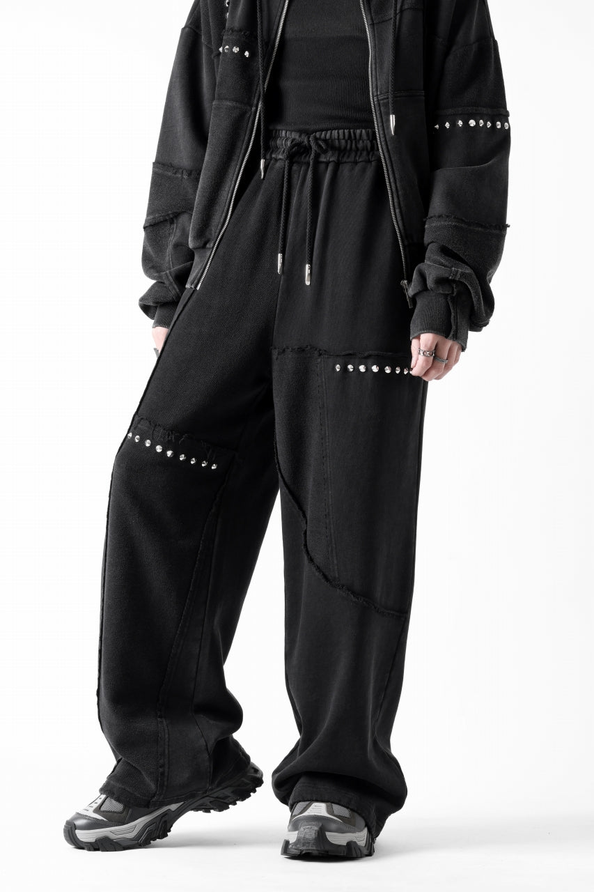 Feng Chen Wang PANELLED STRAIGHT SWEATPANTS (BLACK)