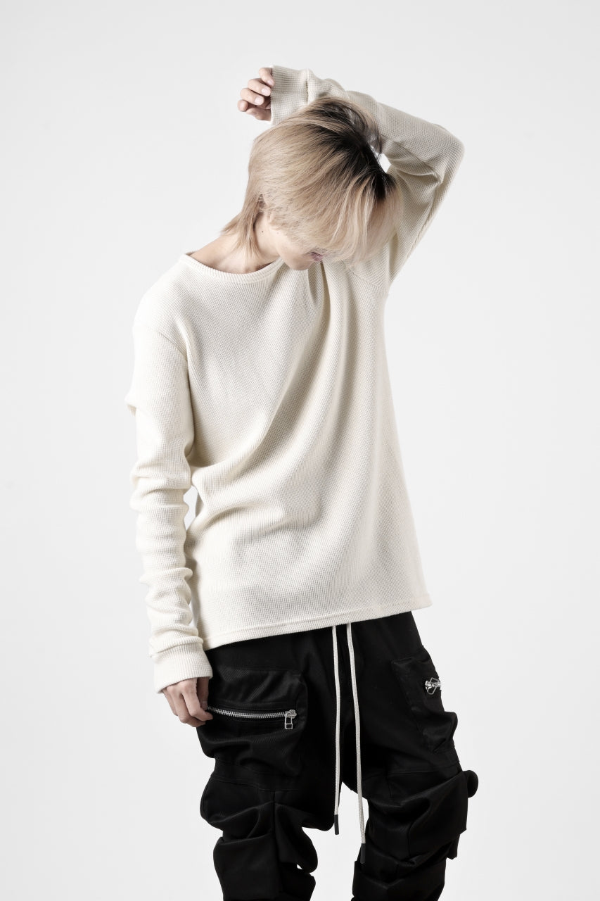 A.F ARTEFACT exclusive REGULAR FIT TOP / RIB KNIT JERSEY (IVORY)