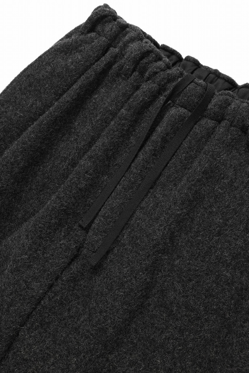 Y's for men x MASSES EASY WAIST PANTS / MA WOOL HERRING BONE(CHARCOAL)
