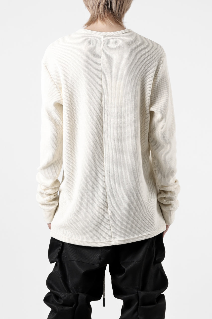 A.F ARTEFACT exclusive REGULAR FIT TOP / RIB KNIT JERSEY (IVORY)