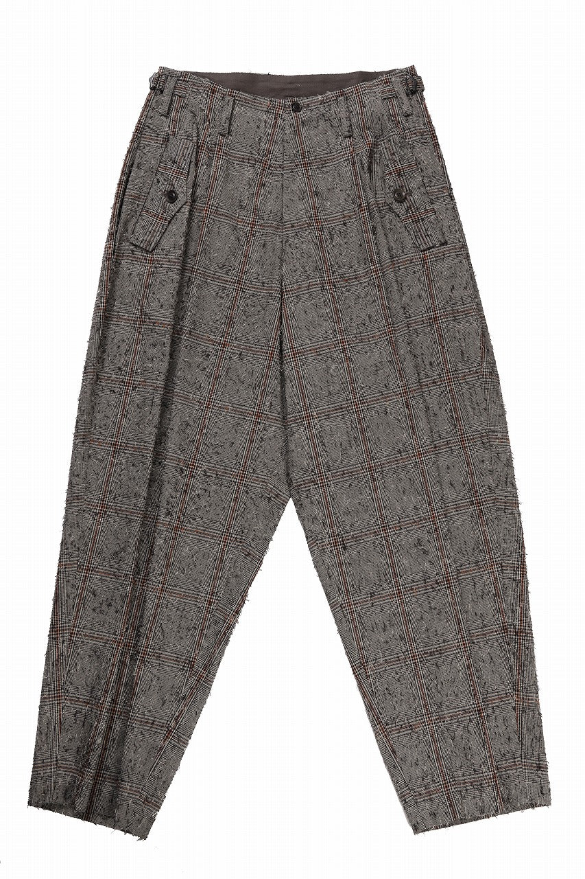 画像をギャラリービューアに読み込む, Y&#39;s DOUBLE TUCK WIDE PANTS / NEEDLE PUNCHED (BEIGE)