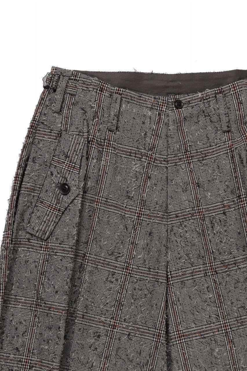 画像をギャラリービューアに読み込む, Y&#39;s DOUBLE TUCK WIDE PANTS / NEEDLE PUNCHED (BEIGE)