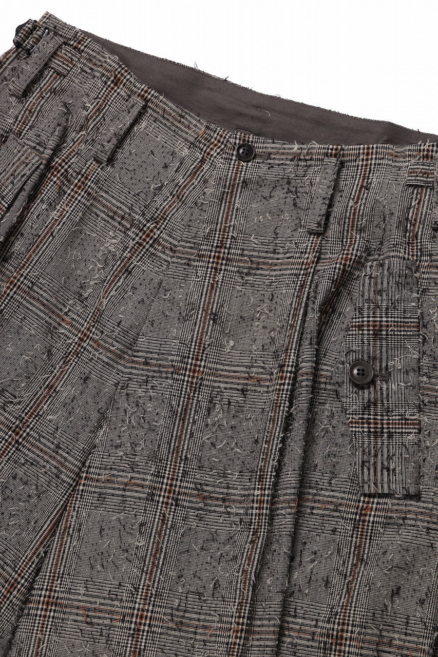 画像をギャラリービューアに読み込む, Y&#39;s DOUBLE TUCK WIDE PANTS / NEEDLE PUNCHED (BEIGE)