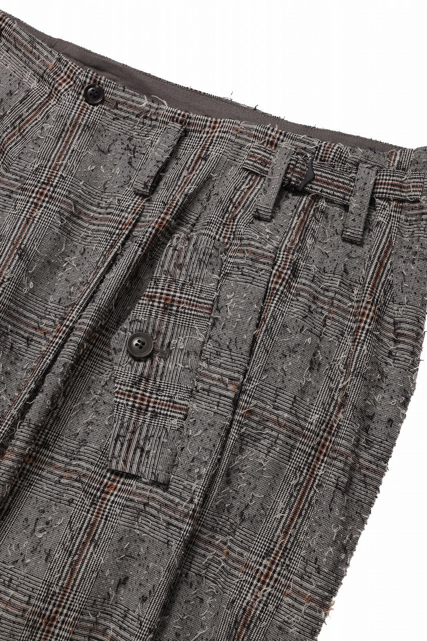 画像をギャラリービューアに読み込む, Y&#39;s DOUBLE TUCK WIDE PANTS / NEEDLE PUNCHED (BEIGE)