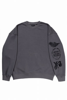 Y-3 Yohji Yamamoto GRAPHIC CREW SWEAT (GREY)
