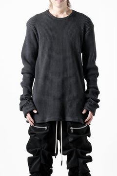 画像をギャラリービューアに読み込む, A.F ARTEFACT exclusive REGULAR FIT TOP / HEAVY WAFFLE JERSEY (D.GREY)