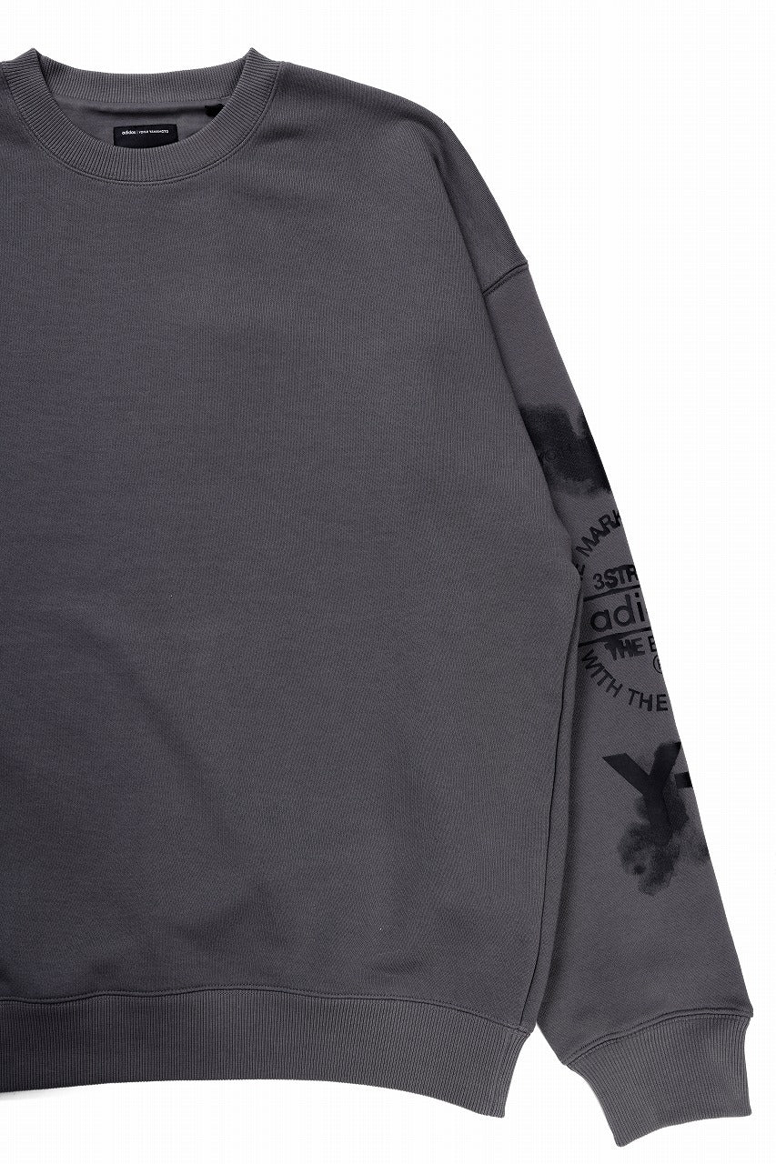 画像をギャラリービューアに読み込む, Y-3 Yohji Yamamoto GRAPHIC CREW SWEAT (GREY)