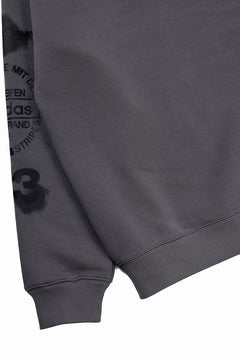 画像をギャラリービューアに読み込む, Y-3 Yohji Yamamoto GRAPHIC CREW SWEAT (GREY)