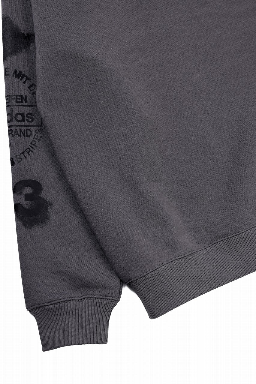 画像をギャラリービューアに読み込む, Y-3 Yohji Yamamoto GRAPHIC CREW SWEAT (GREY)