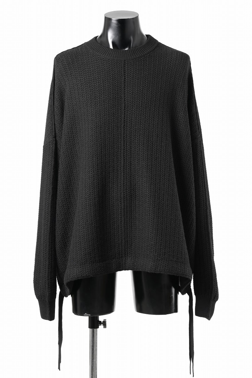 Load image into Gallery viewer, D-VEC FISHERMANS KNIT CREW (BLACK)