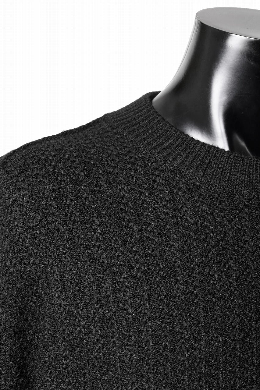 D-VEC FISHERMANS KNIT CREW (BLACK)