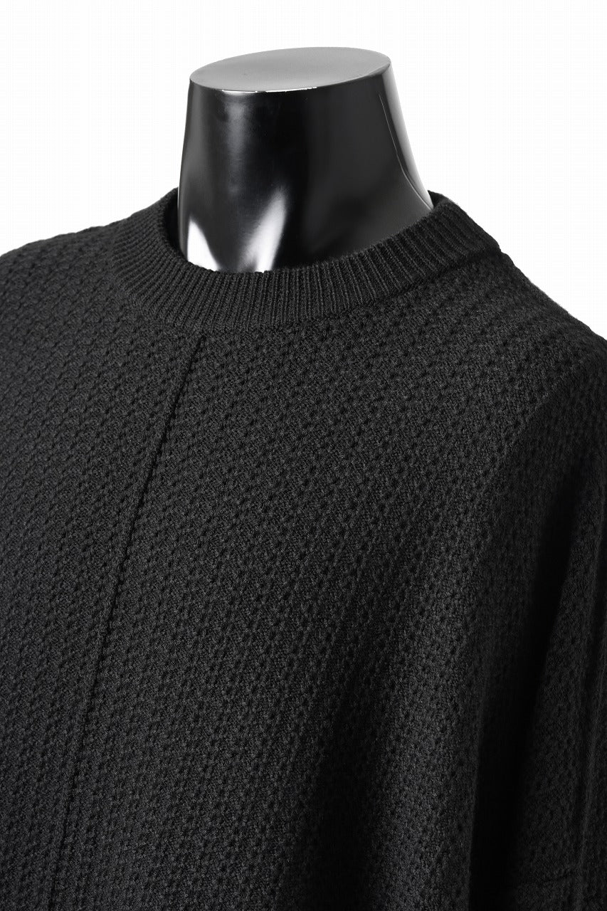 D-VEC FISHERMANS KNIT CREW (BLACK)