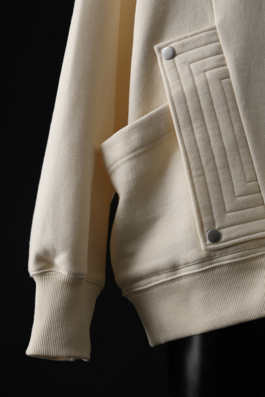 A.F ARTEFACT FLAP-DETAIL SWEAT HOODIE (CREAM)