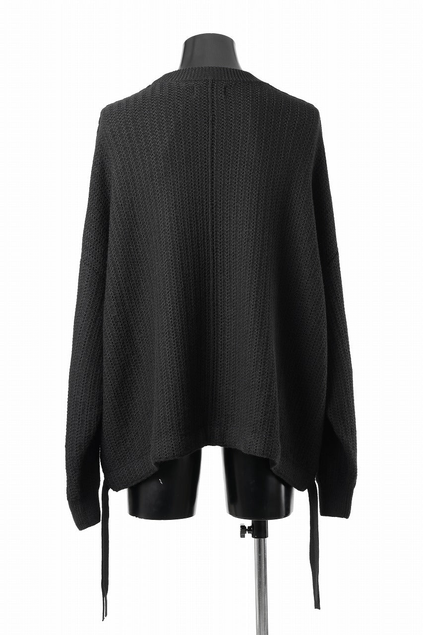 画像をギャラリービューアに読み込む, D-VEC FISHERMANS KNIT CREW (BLACK)