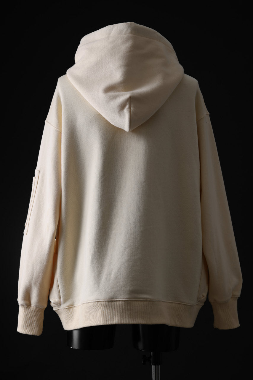 画像をギャラリービューアに読み込む, A.F ARTEFACT FLAP-DETAIL SWEAT HOODIE (CREAM)