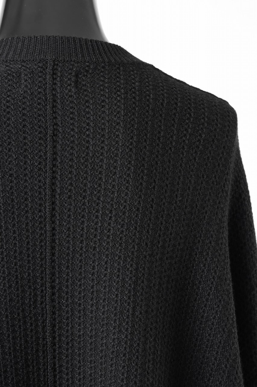 D-VEC FISHERMANS KNIT CREW (BLACK)