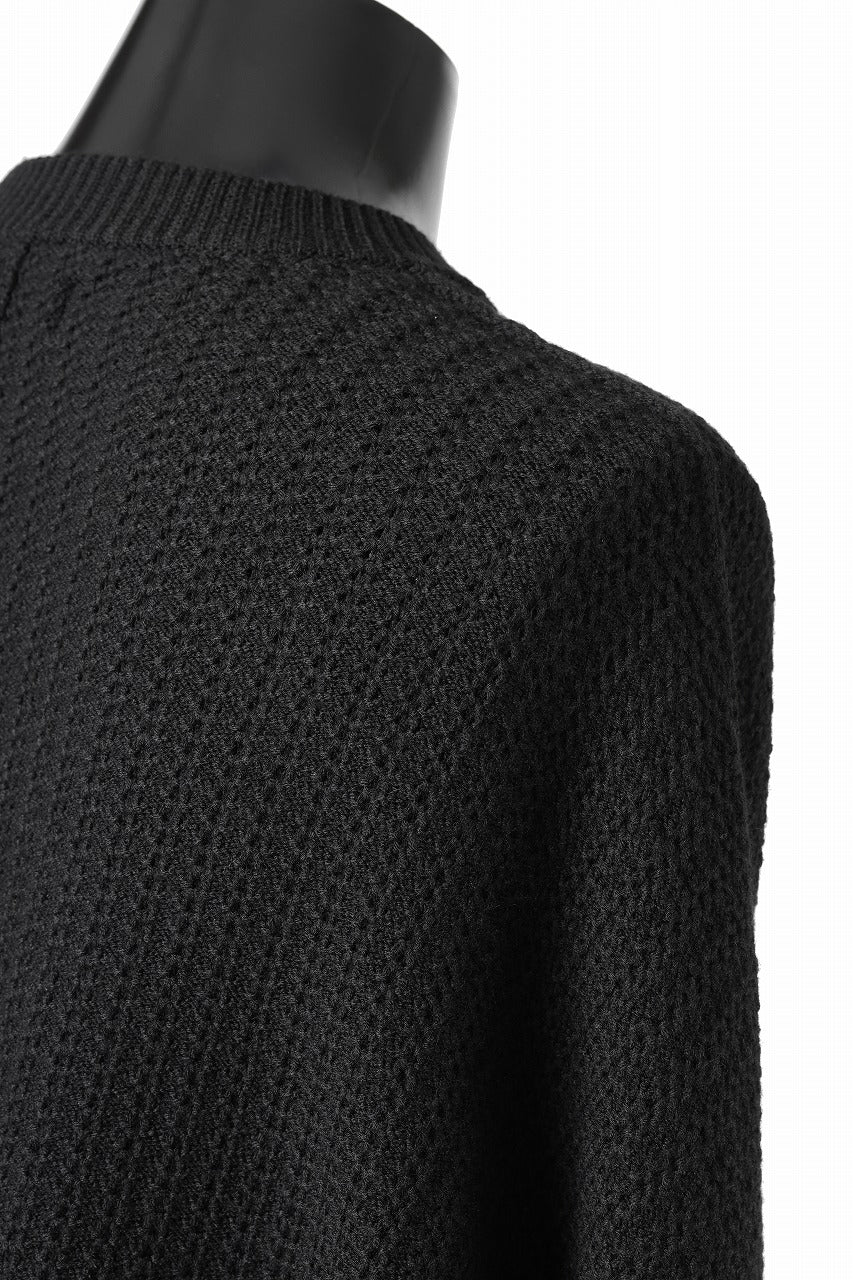 画像をギャラリービューアに読み込む, D-VEC FISHERMANS KNIT CREW (BLACK)