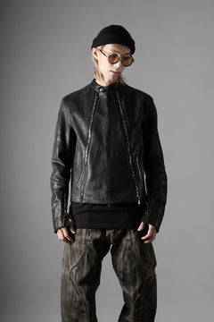 画像をギャラリービューアに読み込む, ierib Detachable Front Panel Jacket / Shiny Nubuck Horse (BLACK)