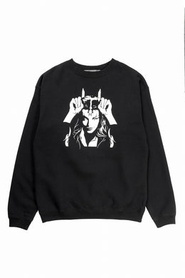 Y's for men x MASSES SWEAT SHIRT / PRINT B (BLACK)