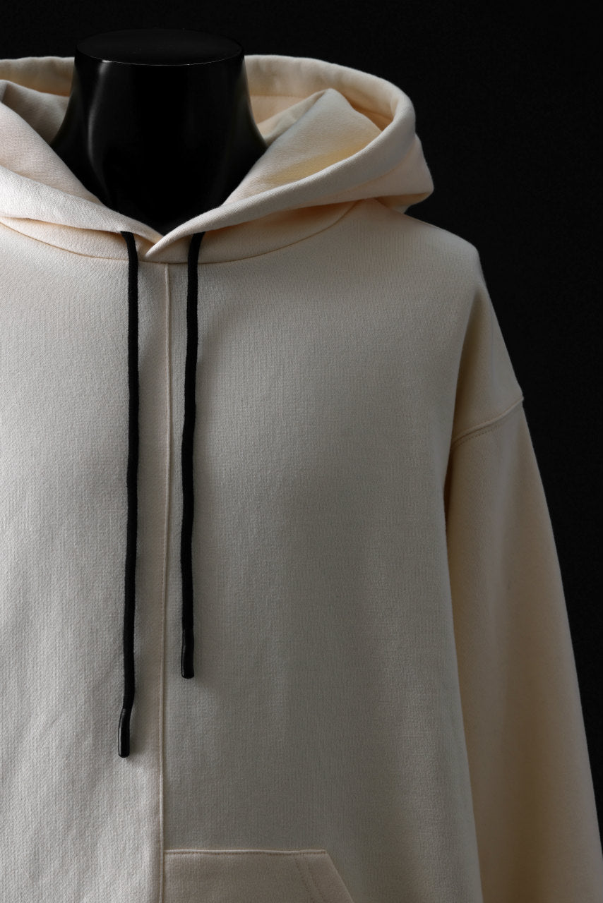 A.F ARTEFACT ASYMMETRY LOOP HEM SWEAT HOODIE (CREAM)