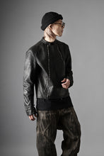 画像をギャラリービューアに読み込む, ierib Detachable Front Panel Jacket / Shiny Nubuck Horse (BLACK)