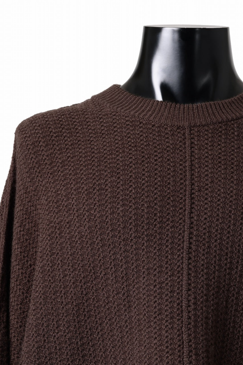 D-VEC FISHERMANS KNIT CREW (BROWN)