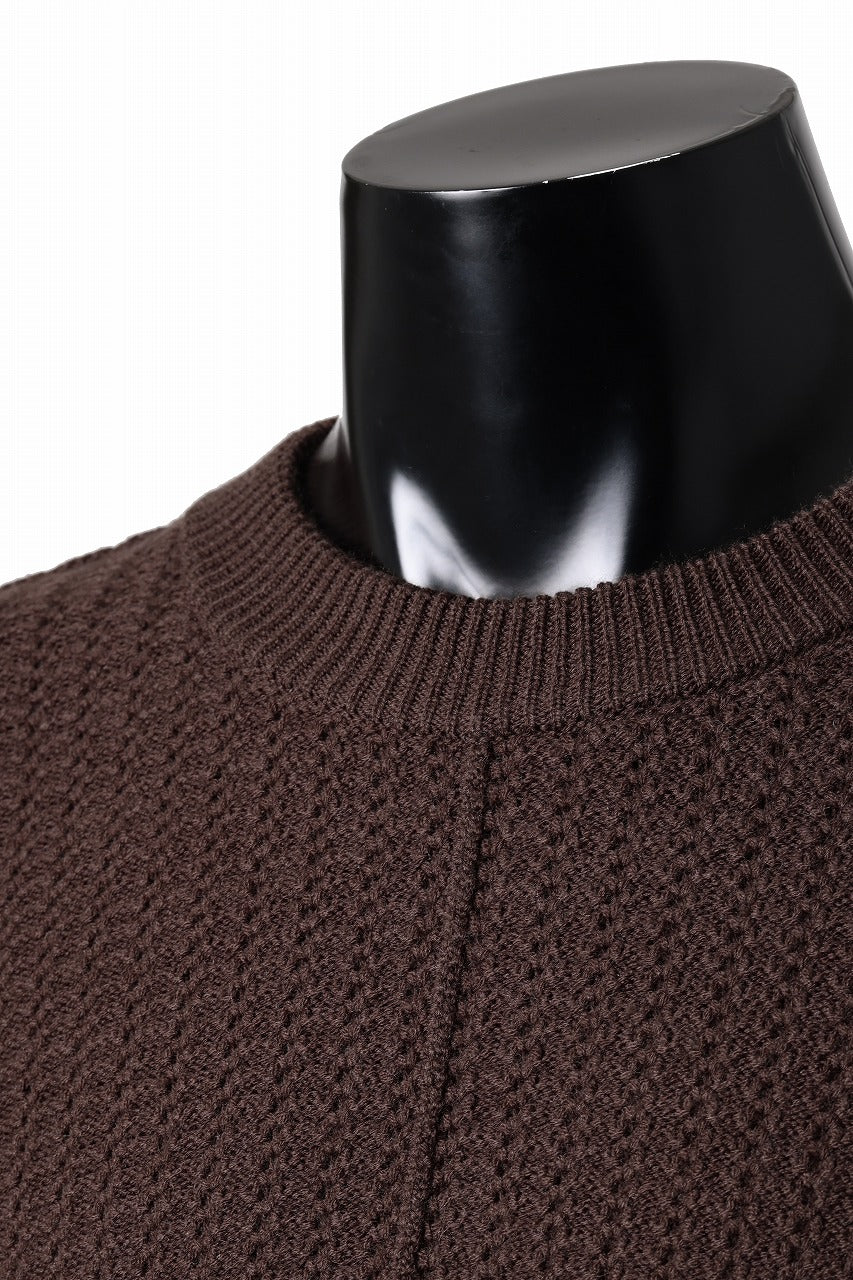 D-VEC FISHERMANS KNIT CREW (BROWN)