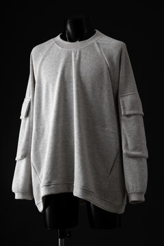 画像をギャラリービューアに読み込む, A.F ARTEFACT FLAP POCKET RAGLAN TOP / COPE KNIT JERSEY (LIGHT GREY)