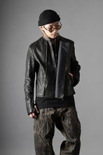 画像をギャラリービューアに読み込む, ierib Detachable Front Panel Jacket / Shiny Nubuck Horse (BLACK)