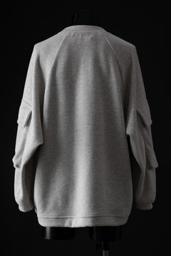 画像をギャラリービューアに読み込む, A.F ARTEFACT FLAP POCKET RAGLAN TOP / COPE KNIT JERSEY (LIGHT GREY)