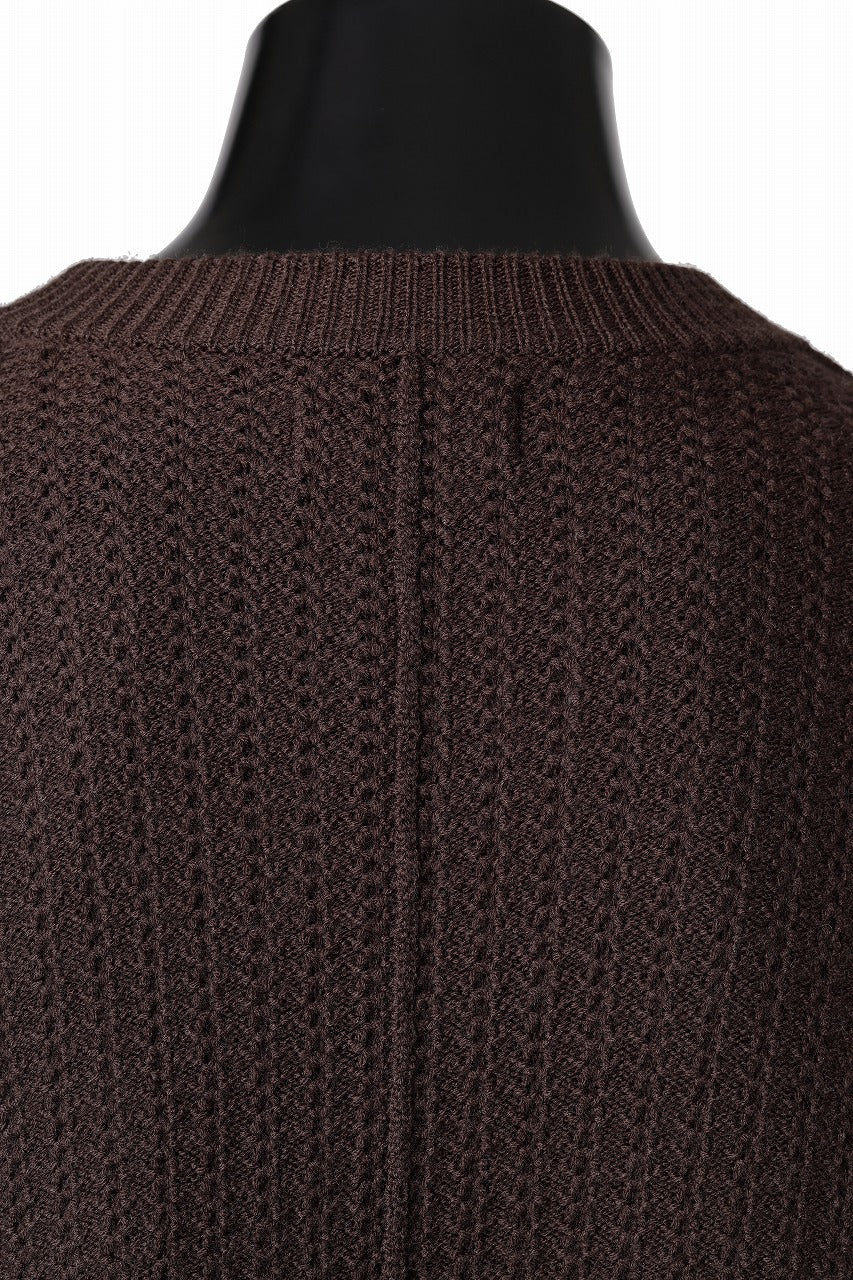 画像をギャラリービューアに読み込む, D-VEC FISHERMANS KNIT CREW (BROWN)