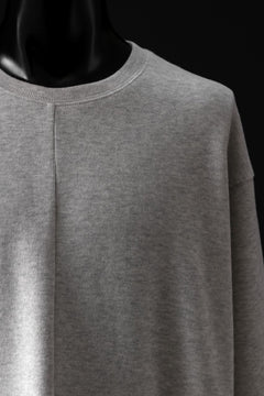 Load image into Gallery viewer, A.F ARTEFACT ASYMMETRY LOOP HEM TOP / COPE KNIT JERSEY (LIGHT GREY)