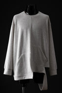 A.F ARTEFACT ASYMMETRY LOOP HEM TOP / COPE KNIT JERSEY (LIGHT GREY)